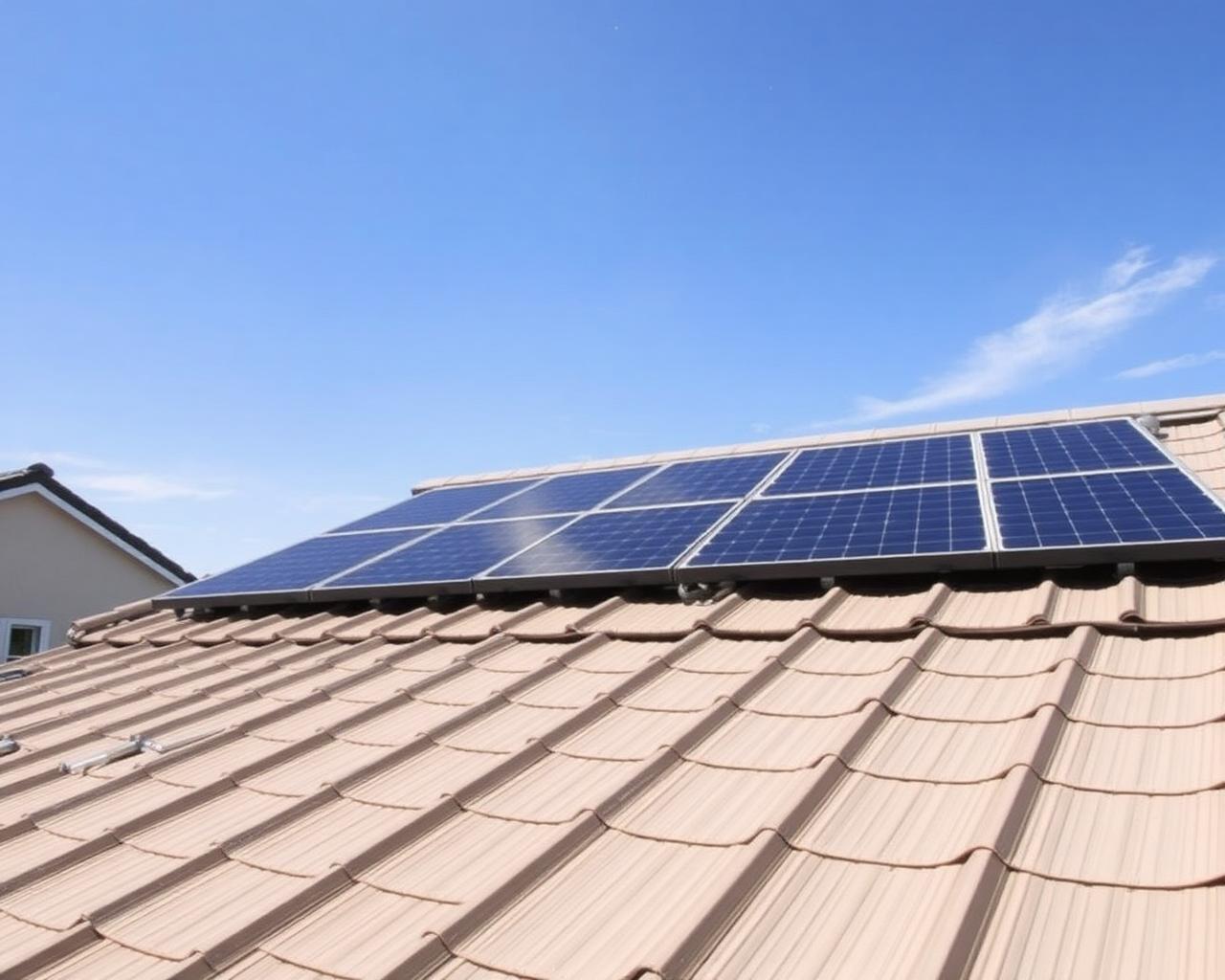 Photovoltaikanlage auf einem Wohnhausdach